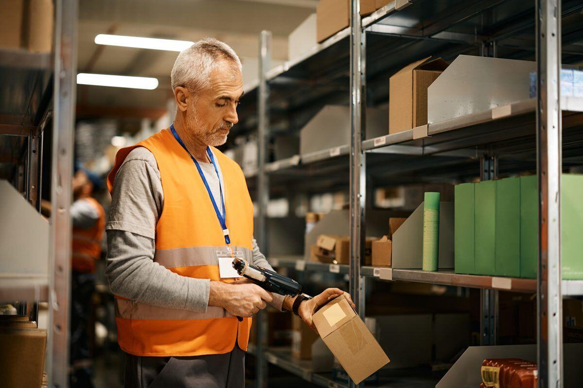 Amazon FBA prep and labeling station in the US warehouse